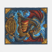 Viking-langboot bewaakt door de draak fleece deken (Voorkant (Horizontaal))