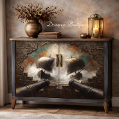 Viking-Langschip Gevecht Decoupage Tissuepapier