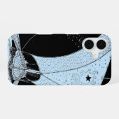 Viking-langschip zeilboot iPhone 16 hoesje (Achterkant horizontaal)