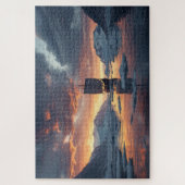 Viking-langskip Icy Fjord Legpuzzel (Verticaal)