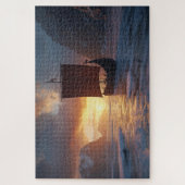 Viking-langskip Icy Fjord Legpuzzel (Verticaal)