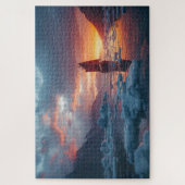 Viking-langskip Icy Fjord Legpuzzel (Verticaal)