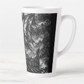 Viking-langskip in de storm — Ink Saga Art Latte Mok (Rechts)