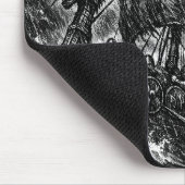 Viking-langskip in de storm — Ink Saga Art Muismat (Hoek)
