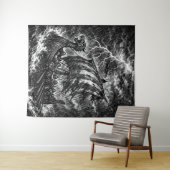 Viking-langskip in de storm — Ink Saga Art Wandkleed (In Situ (horizontaal))