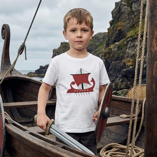 Viking-langskip Silhouet Drakkar-schip T-shirt