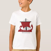 Viking-langskip Silhouet Drakkar-schip T-shirt (Voorkant)