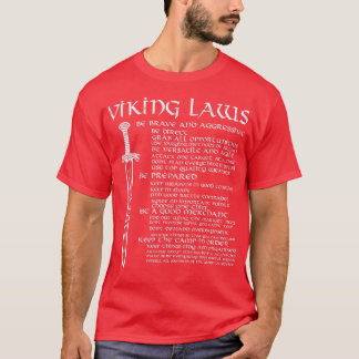 Viking Laws Scandinavian Warriors Sword Distress T-shirt
