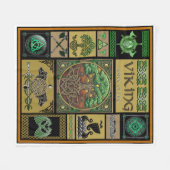 Viking-levensboom Fleece Deken (Voorkant (Horizontaal))