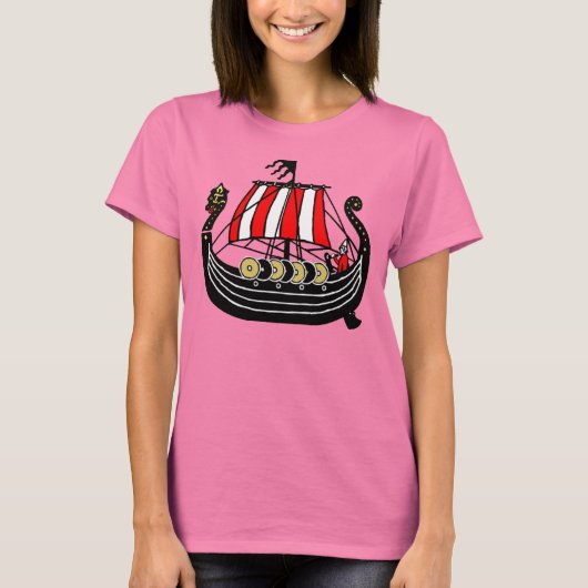 Viking Long Ship voor Vikingen T-shirt (Voorkant)