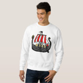 Viking Long Ship voor Vikingen Trui (Voorkant volledig)
