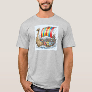 Viking Longboat in kleur T-shirt