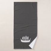 Viking longboat schip met aangepaste achtergrondkl badhanddoek (Badhanddoek)