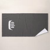 Viking longboat schip met aangepaste achtergrondkl badhanddoek (Badhanddoek)