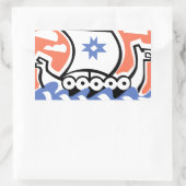 Viking Longboot Rechthoekige Sticker (Tas)