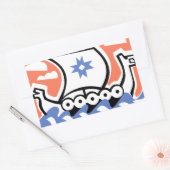 Viking Longboot Rechthoekige Sticker (Envelop)