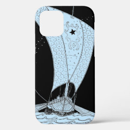 Viking Longship bij Night Blue iPhone 15 Case