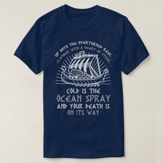 Viking Longship Gezegde T-shirt (Design voorkant)