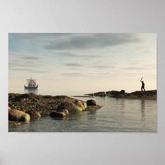 Viking Longship Homeward Bound Poster (Voorkant)