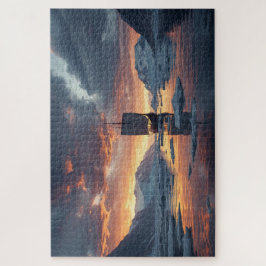 Viking Longship Icy Fjord Jigsaw Puzzle Legpuzzel