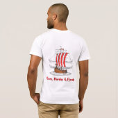Viking Longship Party T-shirt (Achterkant volledig)