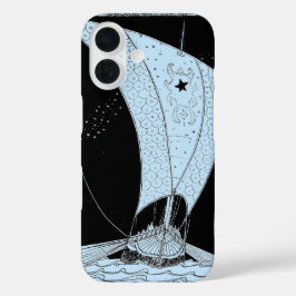 Viking Longship Sailboot iPhone 16 Hoesje