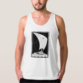 Viking Longship Sailboot in Zee T-shirt