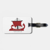 Viking Longship Silhouette Drakkar Ship Bagagelabel (Achterkant horizontaal)