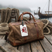 Viking Longship Silhouette Drakkar Ship Bagagelabel