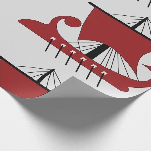 Viking Longship Silhouette Drakkar Ship Cadeaupapier
