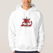 Viking Longship Silhouette Drakkar Ship Hoodie (Voorkant)