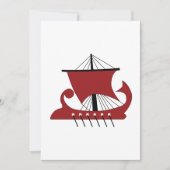 Viking Longship Silhouette Drakkar Ship Kaart (Voorkant)