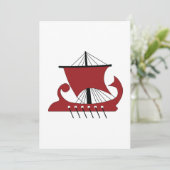 Viking Longship Silhouette Drakkar Ship Kaart (Staand voorkant)
