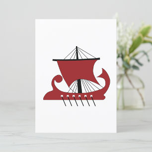 Viking Longship Silhouette Drakkar Ship Kaart