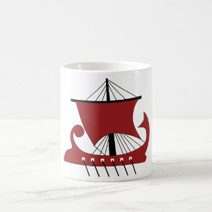 Viking Longship Silhouette Drakkar Ship Koffiemok