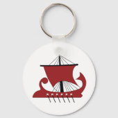 Viking Longship Silhouette Drakkar Ship Sleutelhanger (Achterkant)