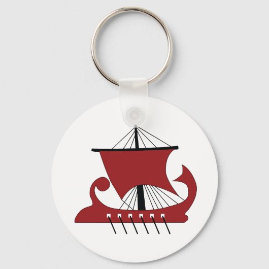 Viking Longship Silhouette Drakkar Ship Sleutelhanger (Achterkant)