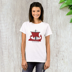 Viking Longship Silhouette Drakkar Ship T-shirt