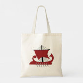 Viking Longship Silhouette Drakkar Ship Tote Bag (Achterkant)