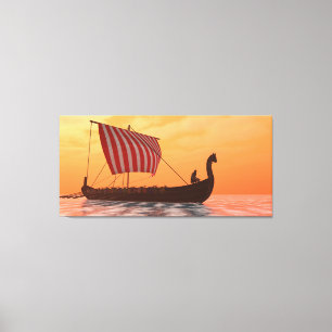 Viking Longship Ventures Canvas Afdruk
