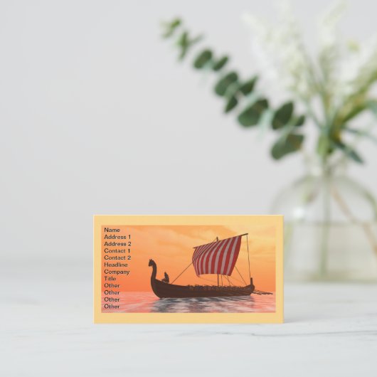 Viking Longship Ventures Visitekaartje (Staand voorkant)