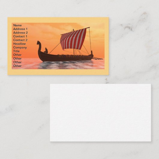 Viking Longship Ventures Visitekaartje (Voorkant / Achterkant)