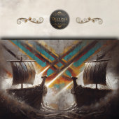 Viking Longships Duel Decoupage Tissuepapier
