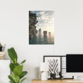 Viking Longships in onbekende wateren Poster (Thuiskantoor)