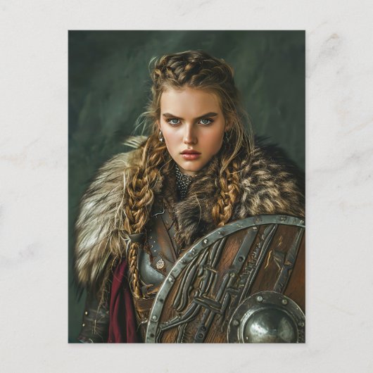 Viking Maidens Elegantie van het Verleden Briefkaart (Voorkant)