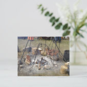 Viking Market Campfire Cooking Briefkaart (Staand voorkant)