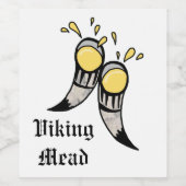 Viking Mead Drink hoorns Wijn Etiket (Enkel label)