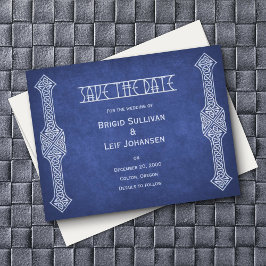 Viking Medieval Leather Wedding Save The Date