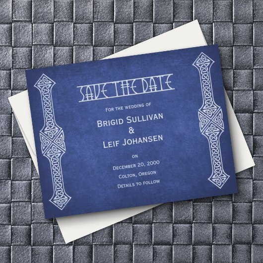 Viking Medieval Leather Wedding Save The Date