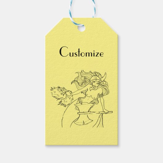 Viking Mermaid Warrior Thunder_Cove Cadeaulabel (Voorkant)